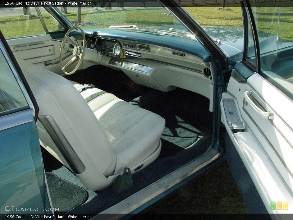 White 1966 Cadillac DeVille Interiors