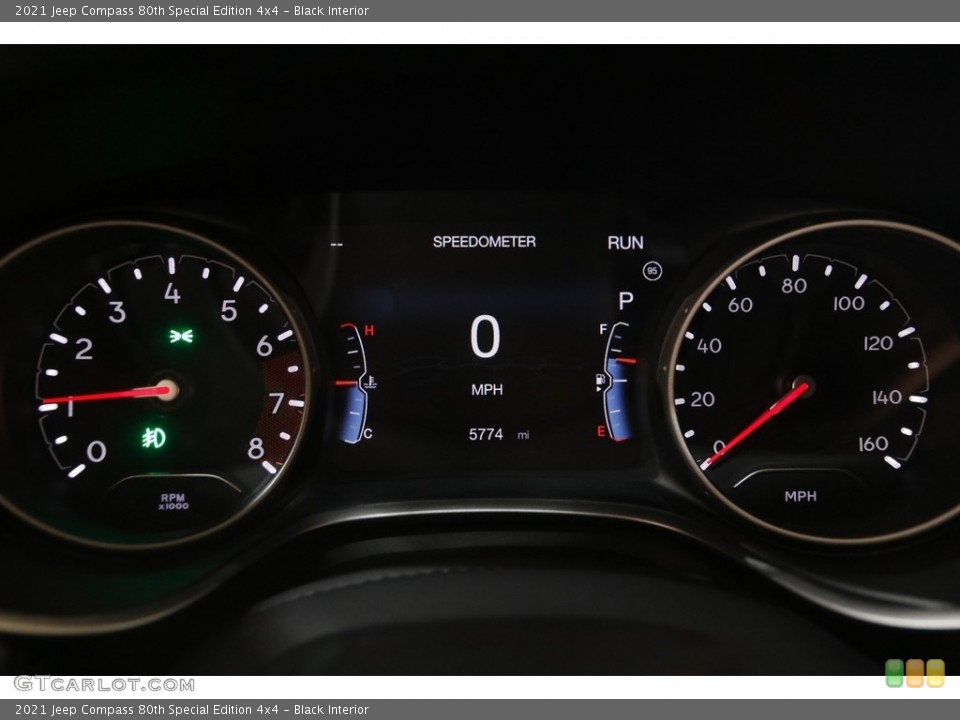 Black Interior Gauges for the 2021 Jeep Compass 80th Special Edition 4x4 #144242157