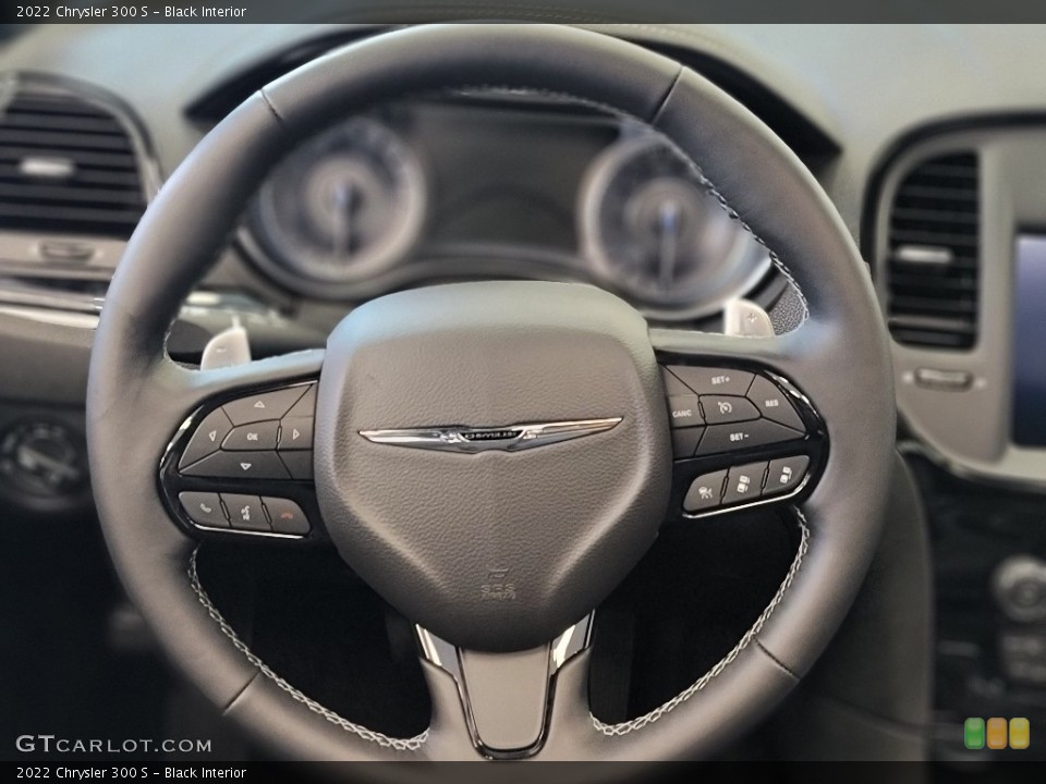 Black Interior Steering Wheel for the 2022 Chrysler 300 S #144242913
