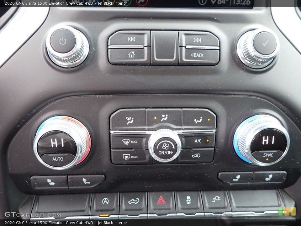 Jet Black Interior Controls for the 2020 GMC Sierra 1500 Elevation Crew Cab 4WD #144244428