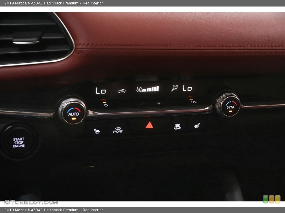 Red Interior Controls for the 2019 Mazda MAZDA3 Hatchback Premium #144245028