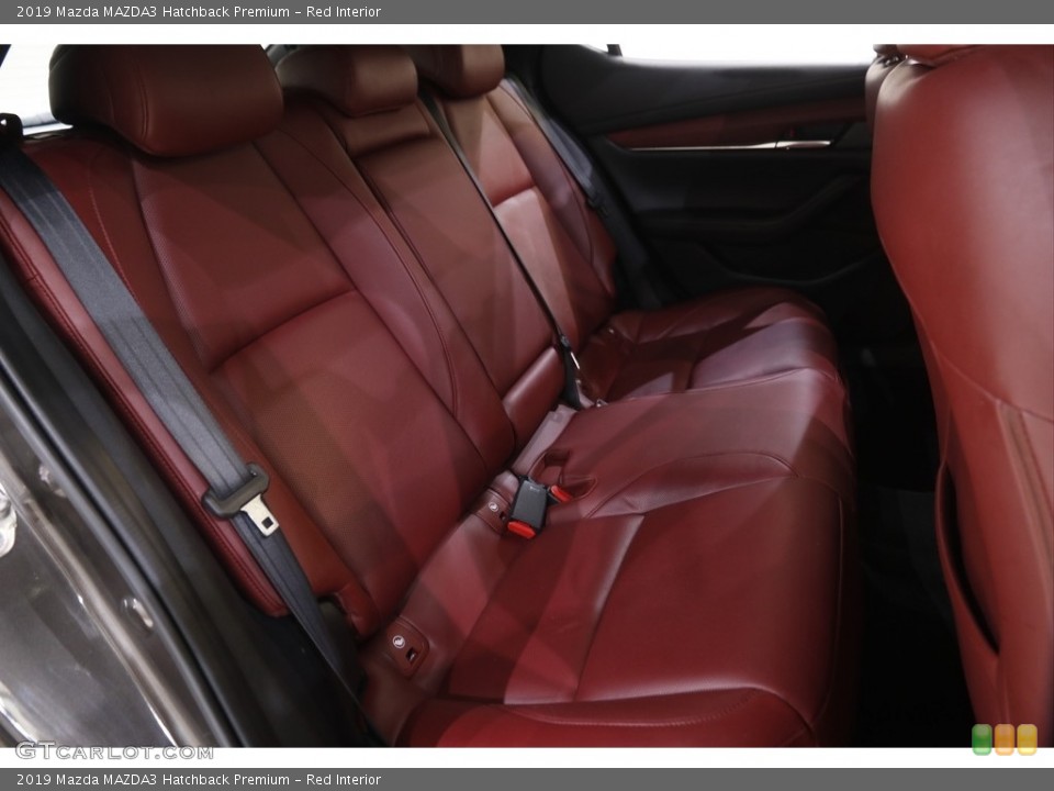Red Interior Rear Seat for the 2019 Mazda MAZDA3 Hatchback Premium #144245064