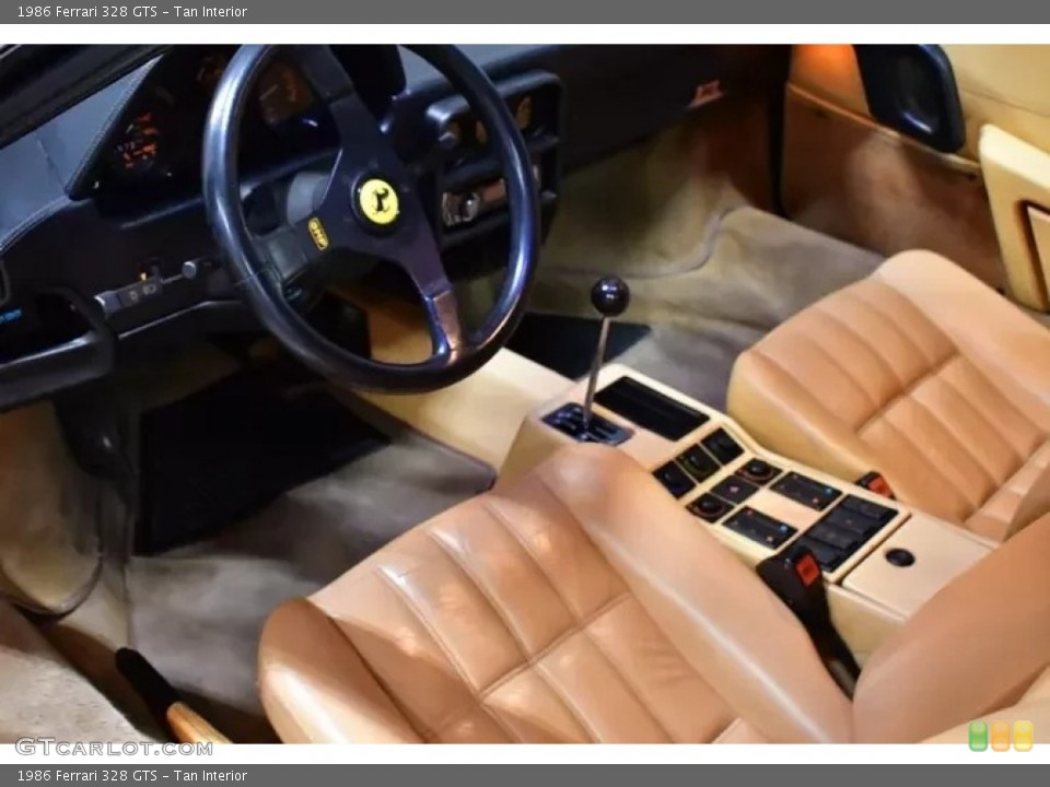Tan 1986 Ferrari 328 Interiors