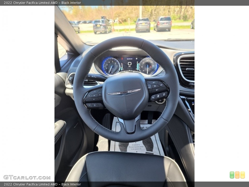 Black Interior Steering Wheel for the 2022 Chrysler Pacifica Limited AWD #144249726