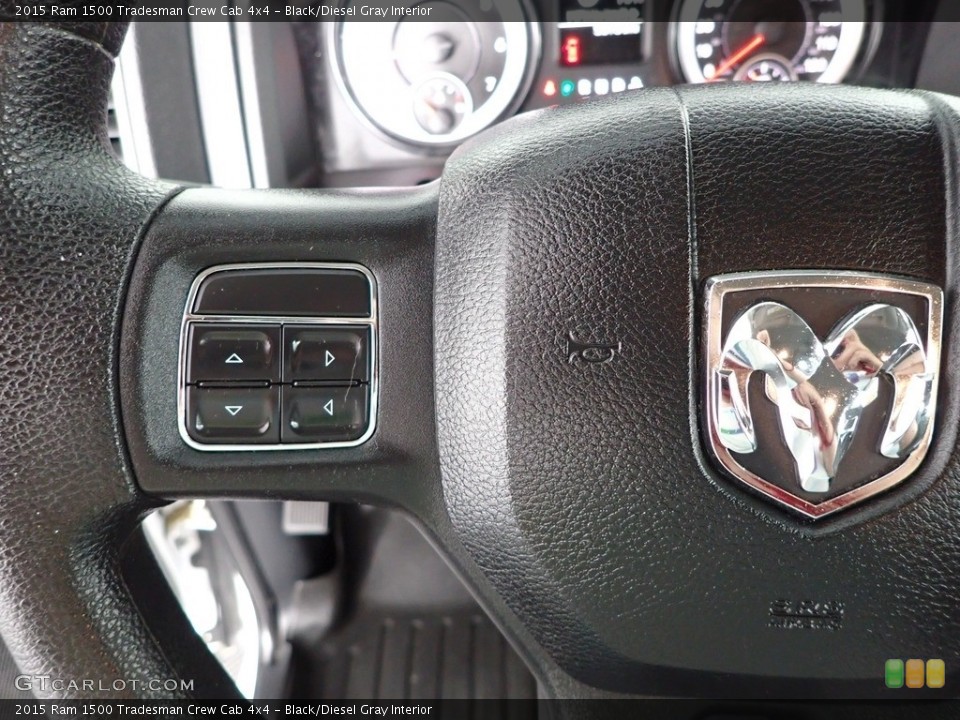 Black/Diesel Gray Interior Steering Wheel for the 2015 Ram 1500 Tradesman Crew Cab 4x4 #144250821