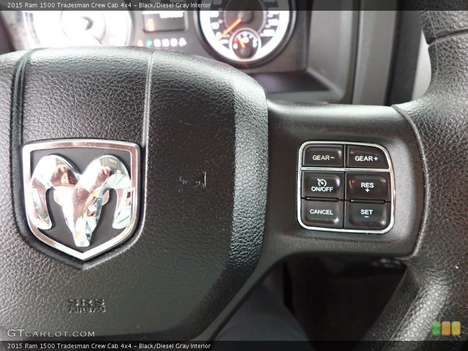 Black/Diesel Gray Interior Steering Wheel for the 2015 Ram 1500 Tradesman Crew Cab 4x4 #144250845
