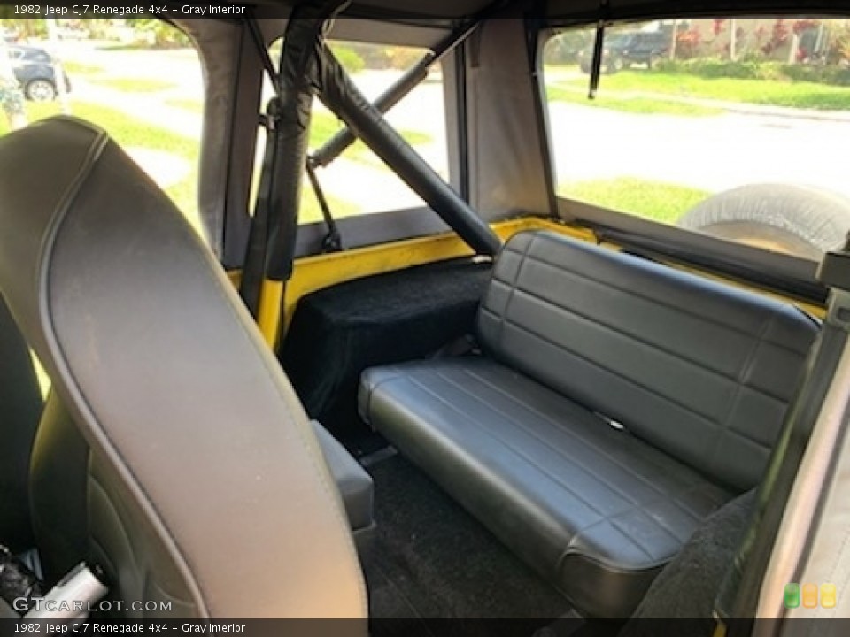 Gray Interior Rear Seat for the 1982 Jeep CJ7 Renegade 4x4 #144256708
