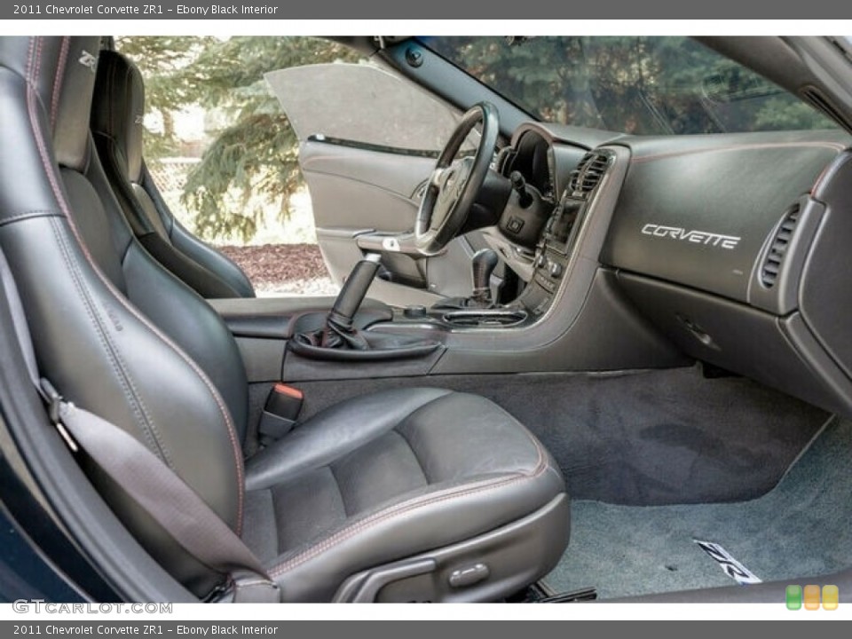 Ebony Black Interior Front Seat for the 2011 Chevrolet Corvette ZR1 #144256912