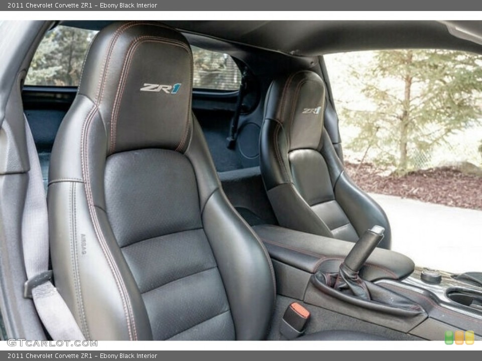 Ebony Black Interior Front Seat for the 2011 Chevrolet Corvette ZR1 #144256954
