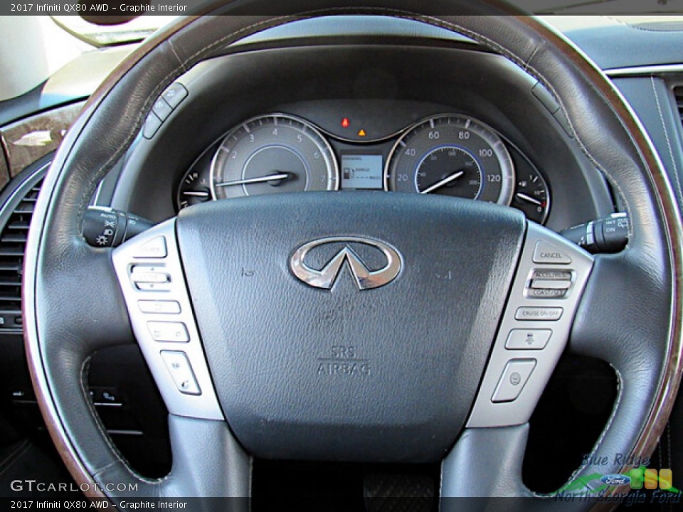 Graphite Interior Steering Wheel for the 2017 Infiniti QX80 AWD #144258154