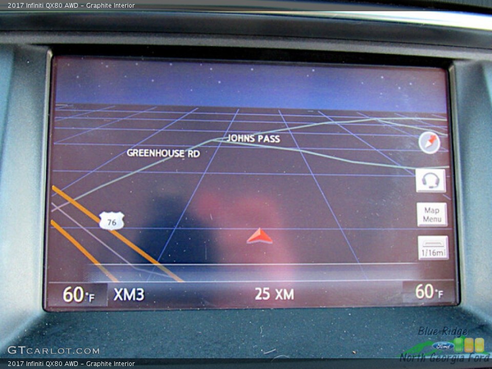 Graphite Interior Navigation for the 2017 Infiniti QX80 AWD #144258220