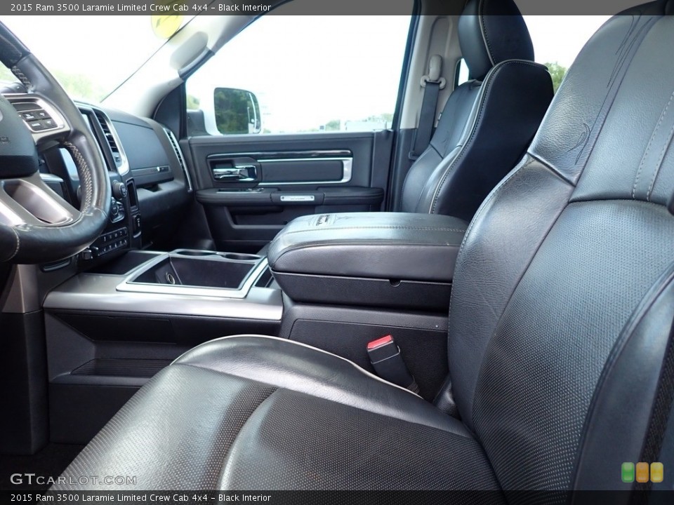 Black Interior Front Seat for the 2015 Ram 3500 Laramie Limited Crew Cab 4x4 #144258694