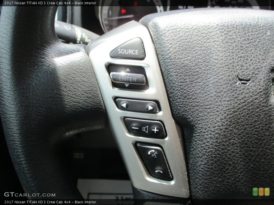 Black Interior Steering Wheel for the 2017 Nissan TITAN XD S Crew Cab 4x4 #144259510