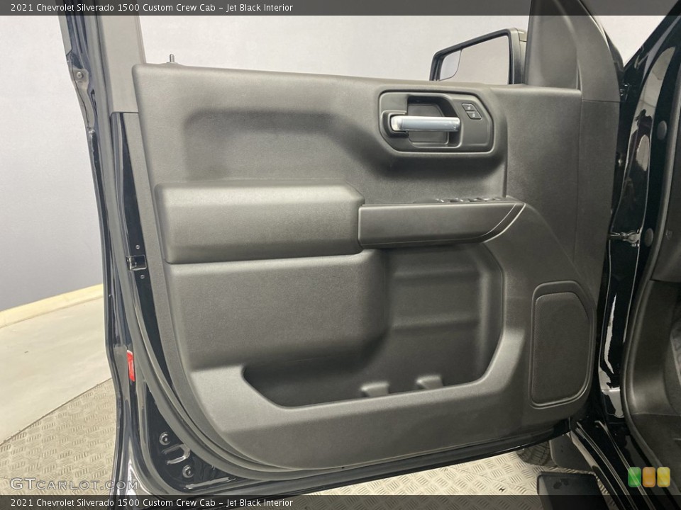 Jet Black Interior Door Panel for the 2021 Chevrolet Silverado 1500 Custom Crew Cab #144264145