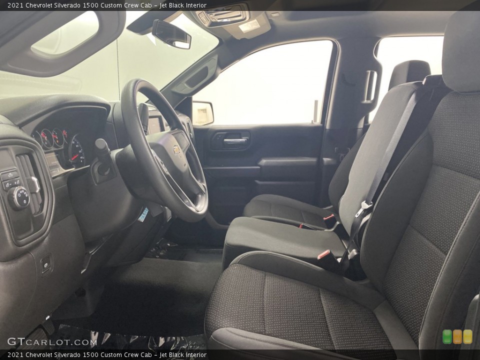 Jet Black Interior Front Seat for the 2021 Chevrolet Silverado 1500 Custom Crew Cab #144264190