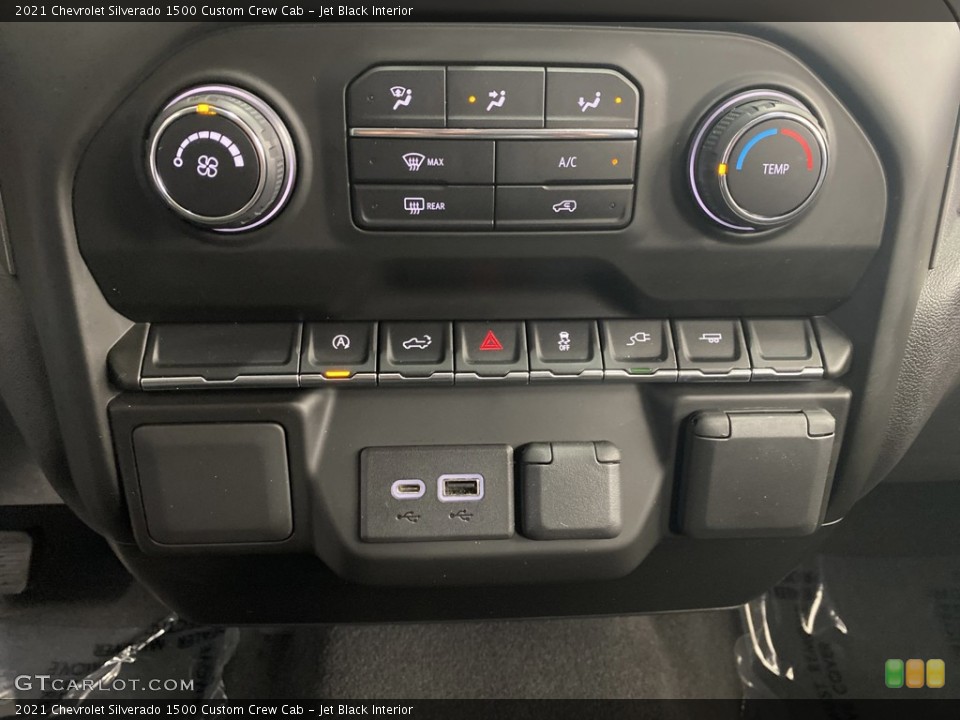 Jet Black Interior Controls for the 2021 Chevrolet Silverado 1500 Custom Crew Cab #144264286