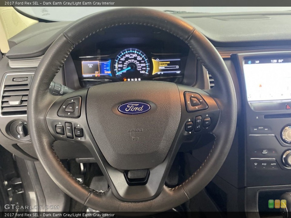 Dark Earth Gray/Light Earth Gray Interior Steering Wheel for the 2017 Ford Flex SEL #144268003
