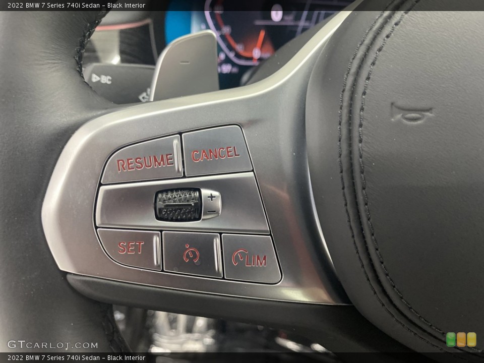 Black Interior Steering Wheel for the 2022 BMW 7 Series 740i Sedan #144270202