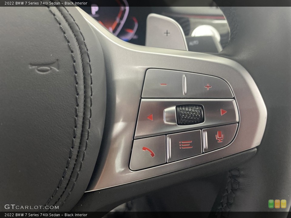Black Interior Steering Wheel for the 2022 BMW 7 Series 740i Sedan #144270211