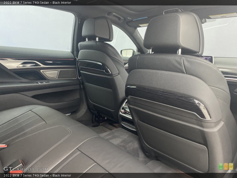 Black Interior Rear Seat for the 2022 BMW 7 Series 740i Sedan #144270370