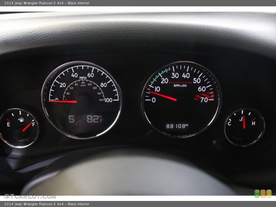 Black Interior Gauges for the 2014 Jeep Wrangler Rubicon X 4x4 #144275185