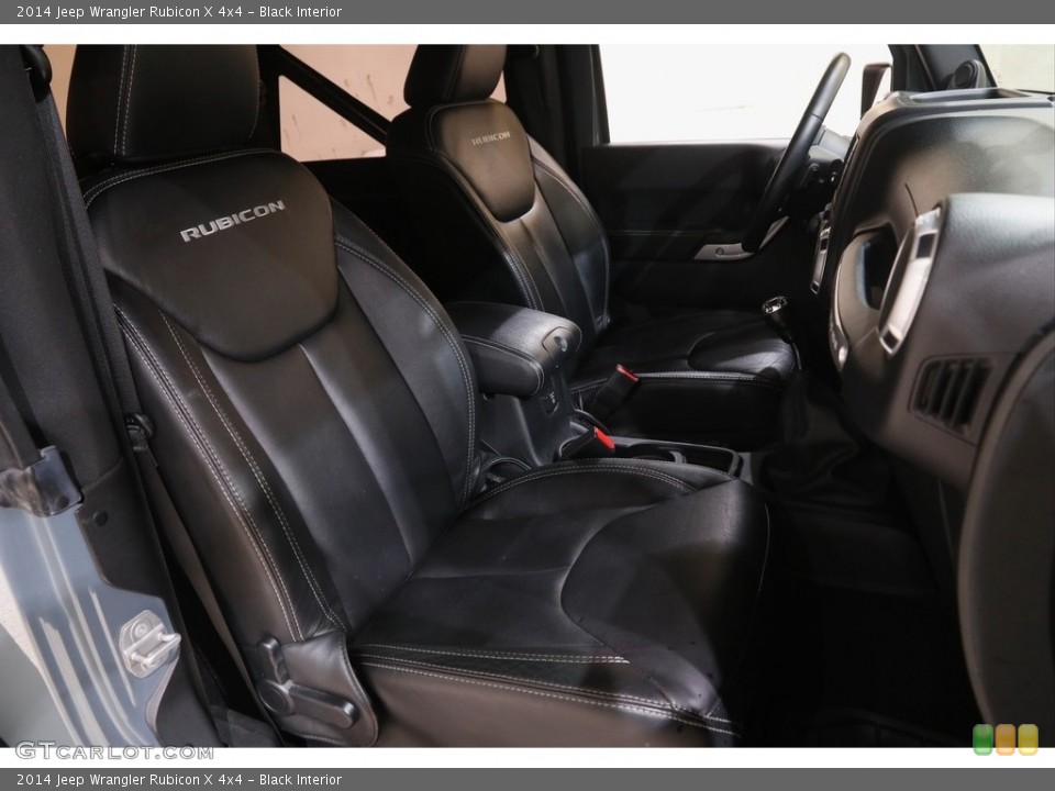 Black Interior Front Seat for the 2014 Jeep Wrangler Rubicon X 4x4 #144275305