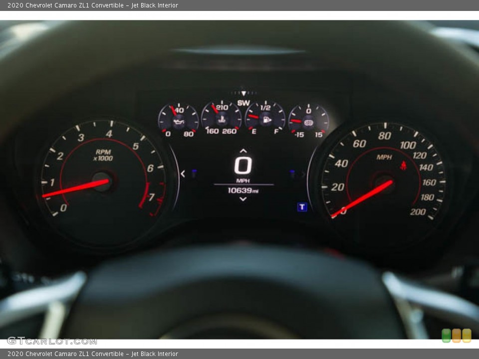 Jet Black Interior Gauges for the 2020 Chevrolet Camaro ZL1 Convertible #144275437