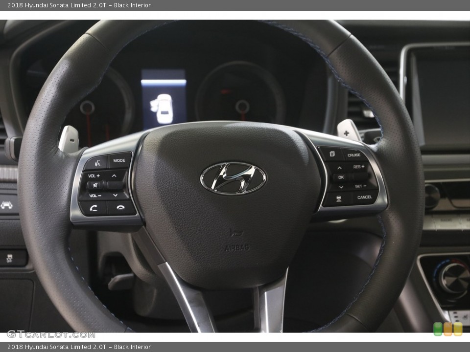 Black Interior Steering Wheel for the 2018 Hyundai Sonata Limited 2.0T #144275587
