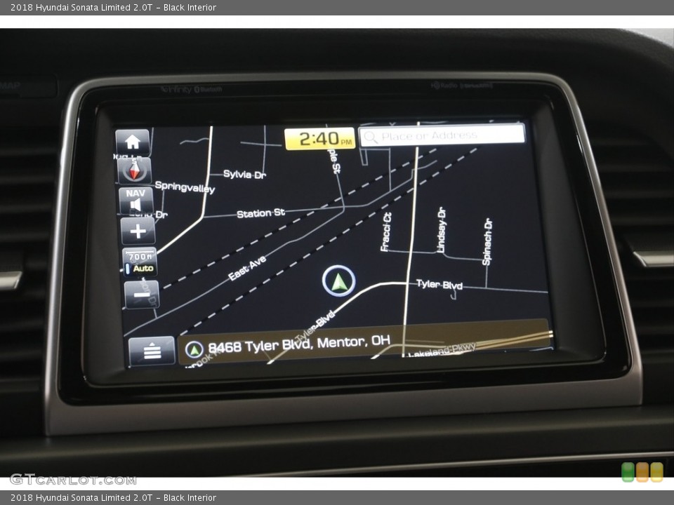 Black Interior Navigation for the 2018 Hyundai Sonata Limited 2.0T #144275668