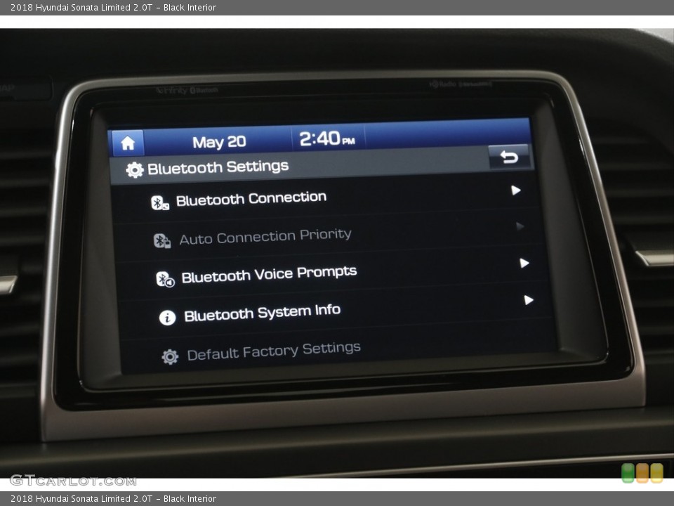 Black Interior Controls for the 2018 Hyundai Sonata Limited 2.0T #144275686