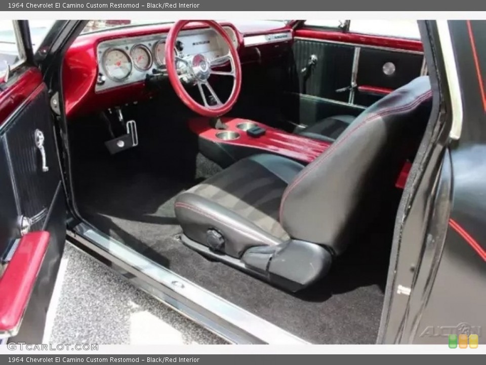 Black/Red Interior Photo for the 1964 Chevrolet El Camino Custom Restomod #144278443
