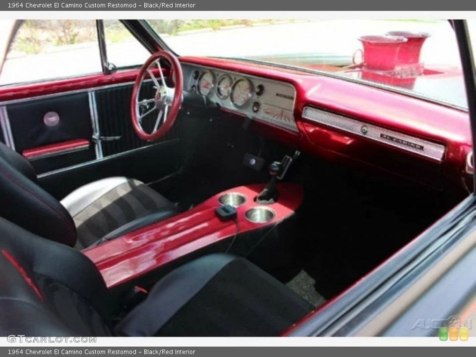 Black/Red 1964 Chevrolet El Camino Interiors