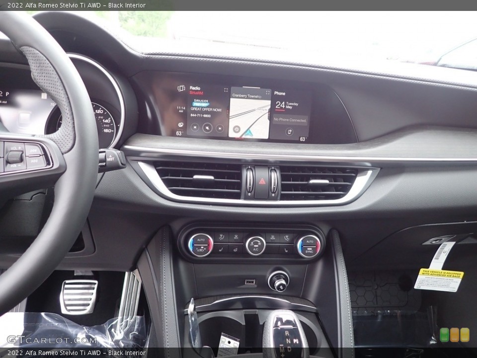 Black Interior Controls for the 2022 Alfa Romeo Stelvio Ti AWD #144282376