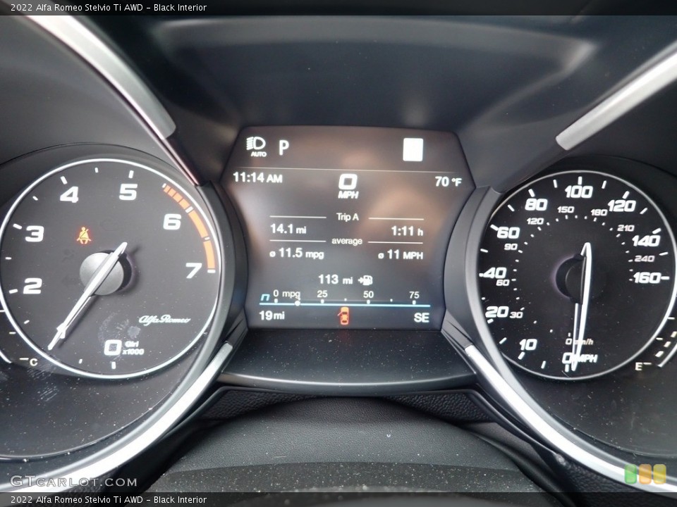 Black Interior Gauges for the 2022 Alfa Romeo Stelvio Ti AWD #144282442
