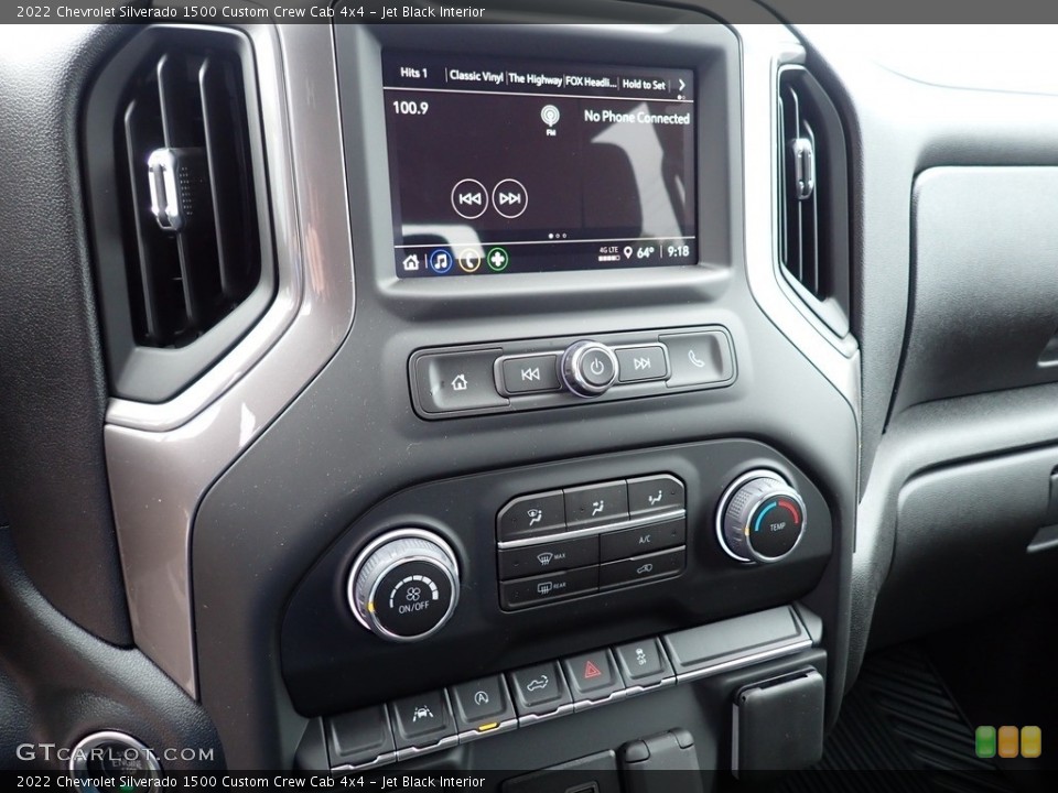 Jet Black Interior Controls for the 2022 Chevrolet Silverado 1500 Custom Crew Cab 4x4 #144283330