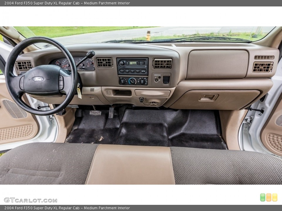 Medium Parchment Interior Dashboard for the 2004 Ford F350 Super Duty XL Regular Cab #144284500