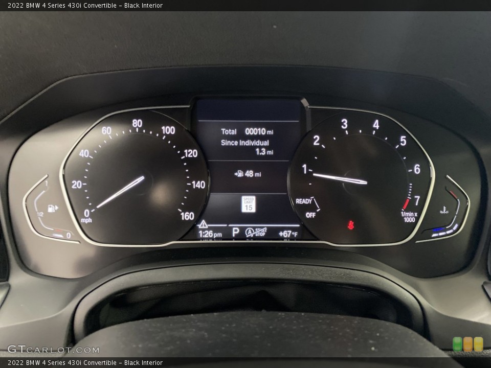 Black Interior Gauges for the 2022 BMW 4 Series 430i Convertible #144286846