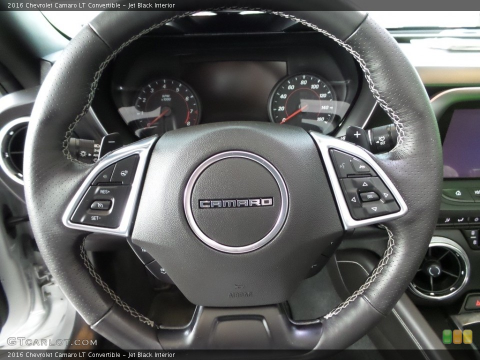 Jet Black Interior Steering Wheel for the 2016 Chevrolet Camaro LT Convertible #144287548