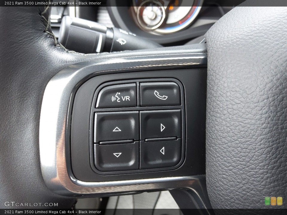 Black Interior Steering Wheel for the 2021 Ram 3500 Limited Mega Cab 4x4 #144287986