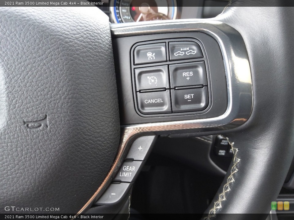 Black Interior Steering Wheel for the 2021 Ram 3500 Limited Mega Cab 4x4 #144288007