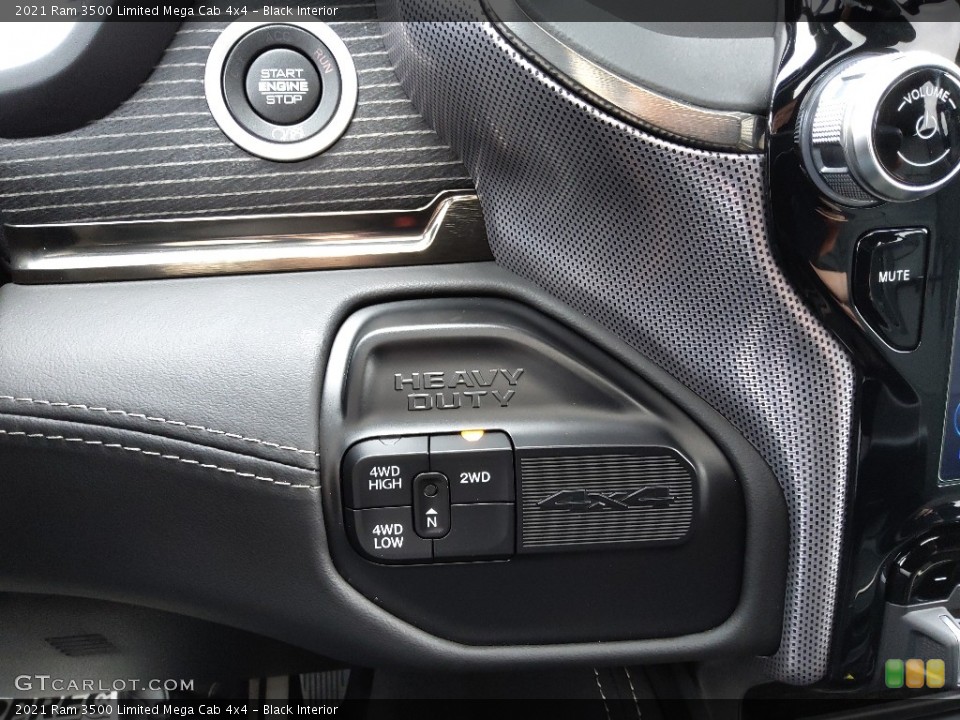 Black Interior Controls for the 2021 Ram 3500 Limited Mega Cab 4x4 #144288052