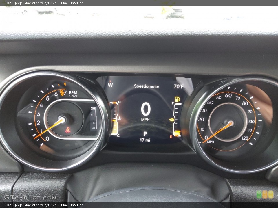 Black Interior Gauges for the 2022 Jeep Gladiator Willys 4x4 #144290161