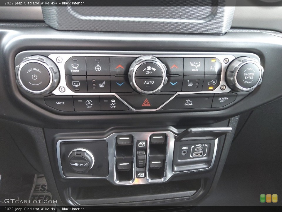 Black Interior Controls for the 2022 Jeep Gladiator Willys 4x4 #144290251