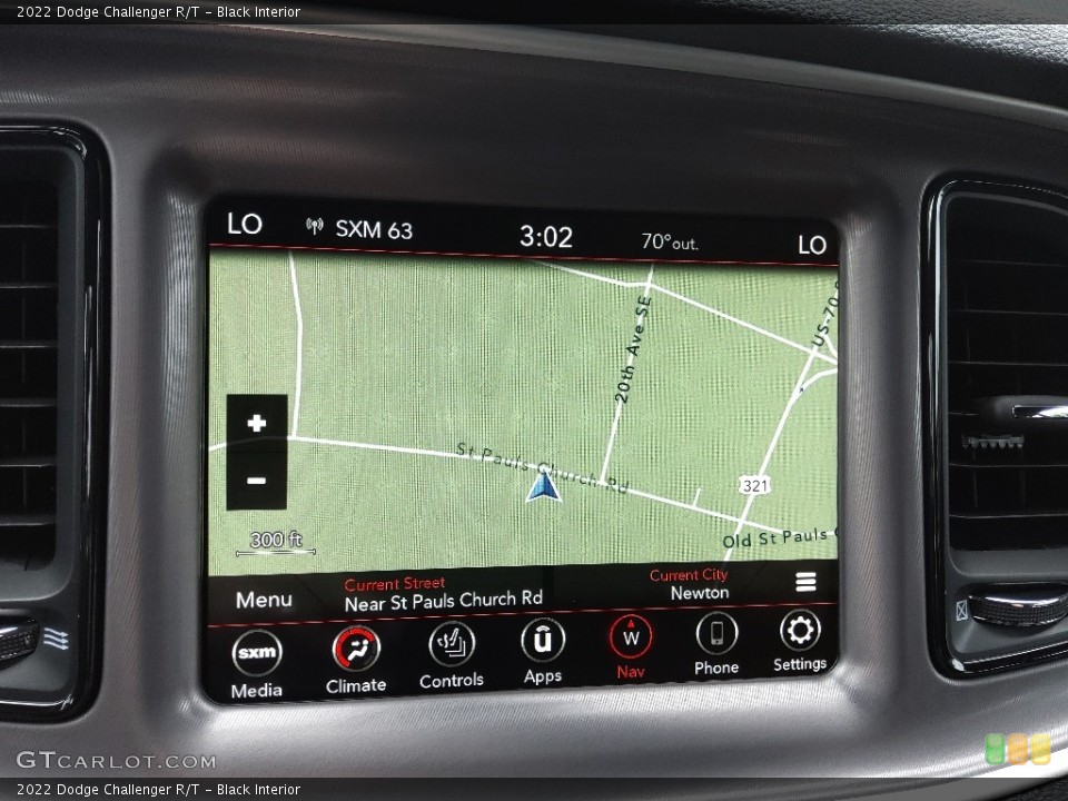 Black Interior Navigation for the 2022 Dodge Challenger R/T #144290920