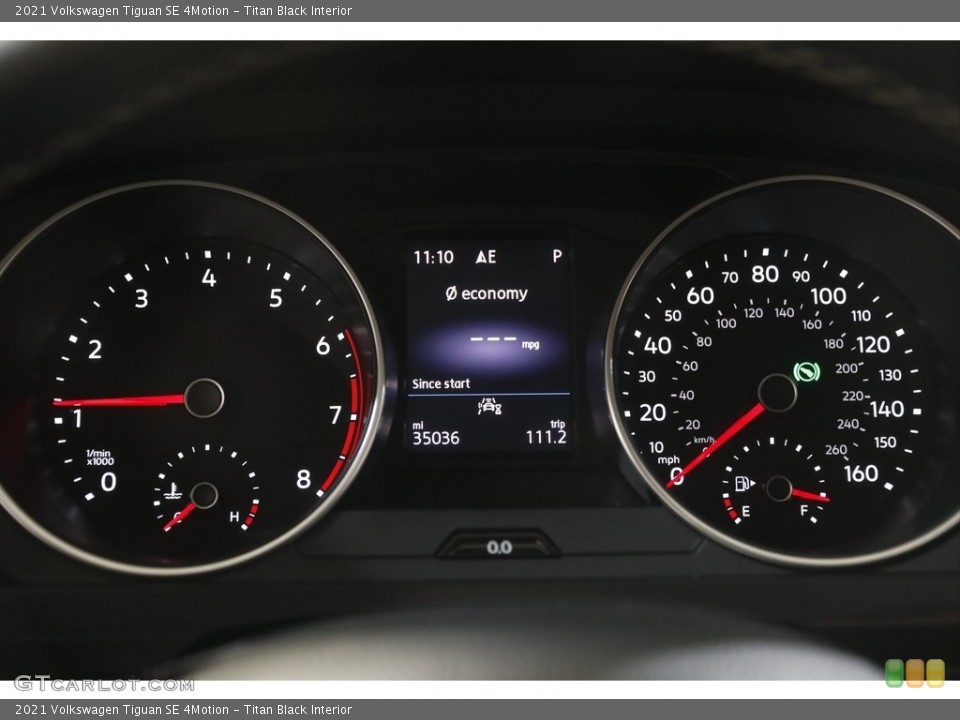 Titan Black Interior Gauges for the 2021 Volkswagen Tiguan SE 4Motion #144292360