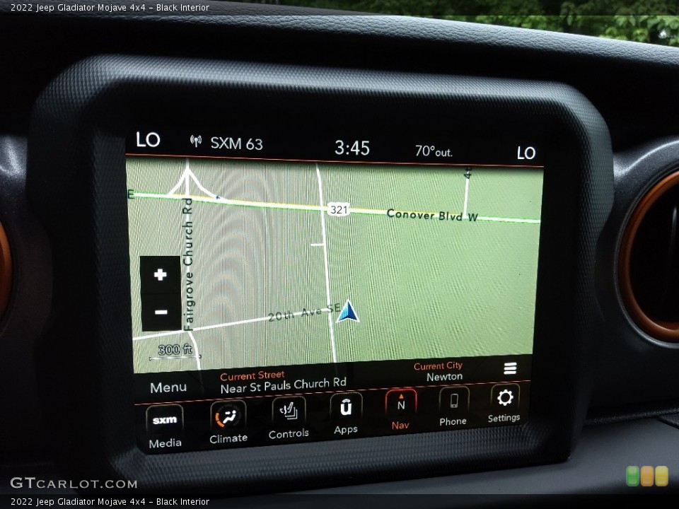 Black Interior Navigation for the 2022 Jeep Gladiator Mojave 4x4 #144292684