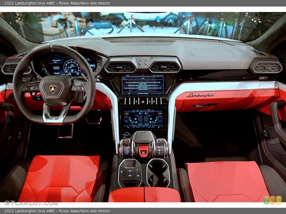 Rosso Alala/Nero Ade Interior Dashboard for the 2022 Lamborghini Urus AWD #144292750