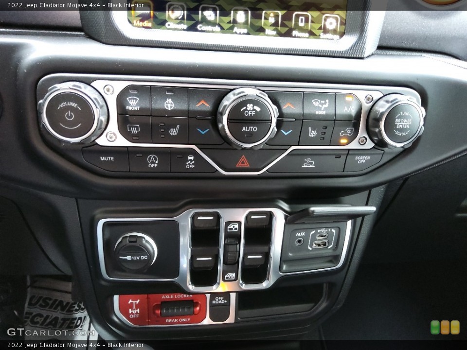 Black Interior Controls for the 2022 Jeep Gladiator Mojave 4x4 #144292762