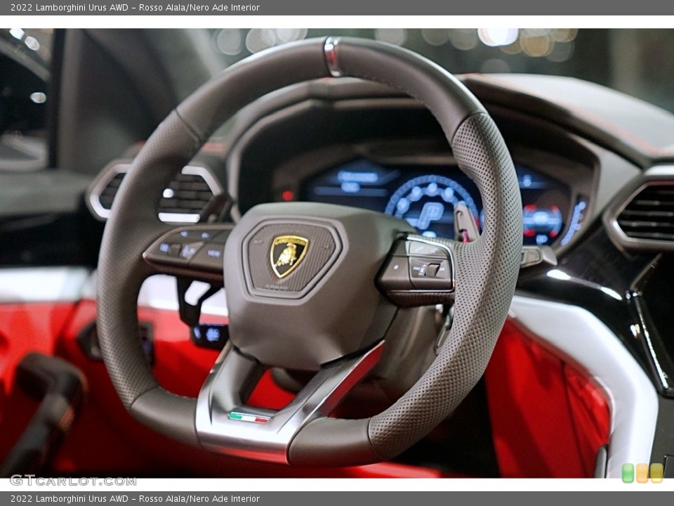 Rosso Alala/Nero Ade Interior Steering Wheel for the 2022 Lamborghini Urus AWD #144292801