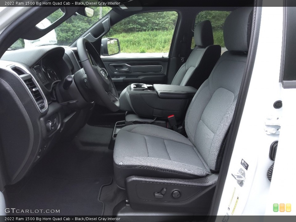 Black/Diesel Gray Interior Front Seat for the 2022 Ram 1500 Big Horn Quad Cab #144293221